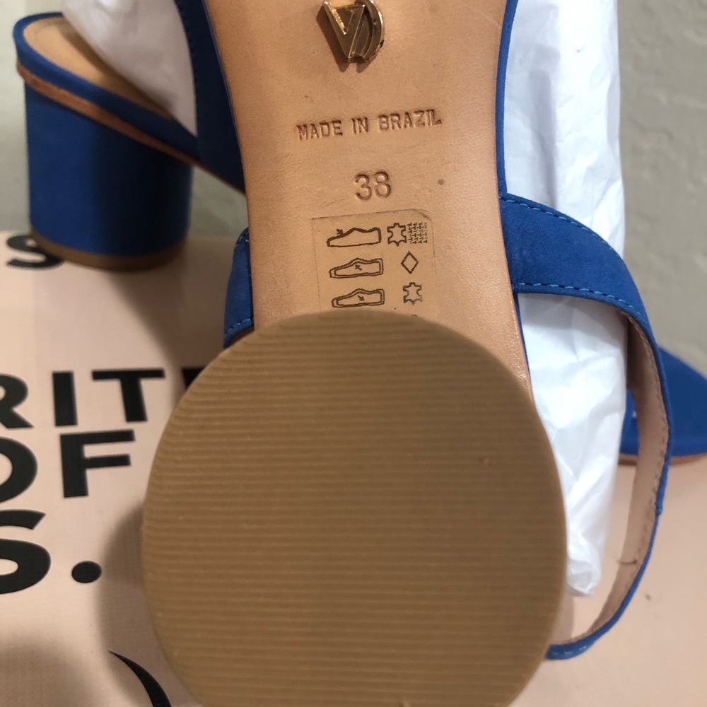 Anthropology Vicenza Bandana Bow Heel Blue sandals - Picture 4 of 10